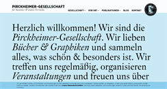 Desktop Screenshot of pirckheimer-gesellschaft.org