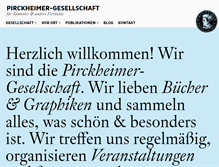 Tablet Screenshot of pirckheimer-gesellschaft.org